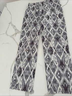 Margaret O'Leary Gray Patterned  Pants